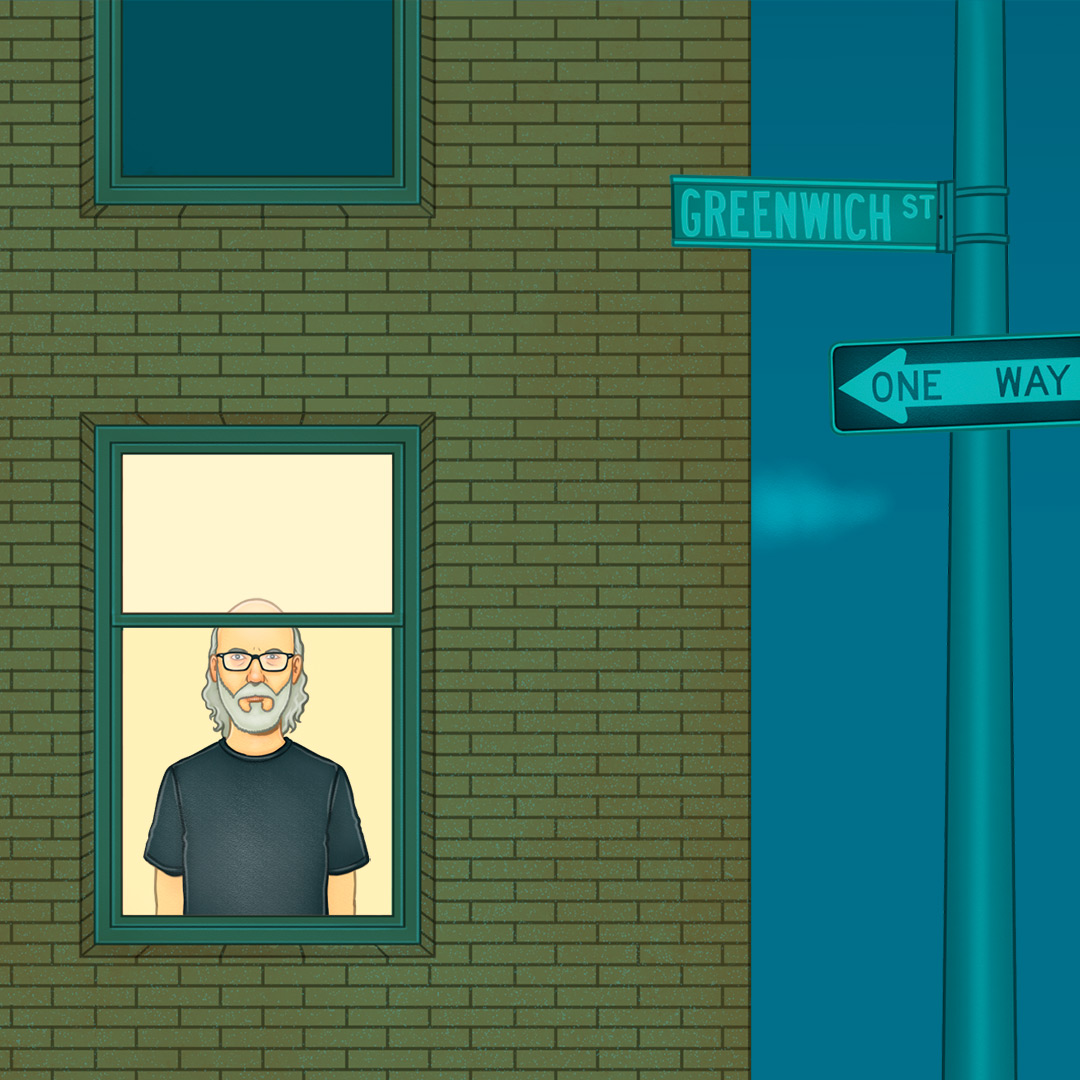 Toni Segarra, mirando por las ventanas